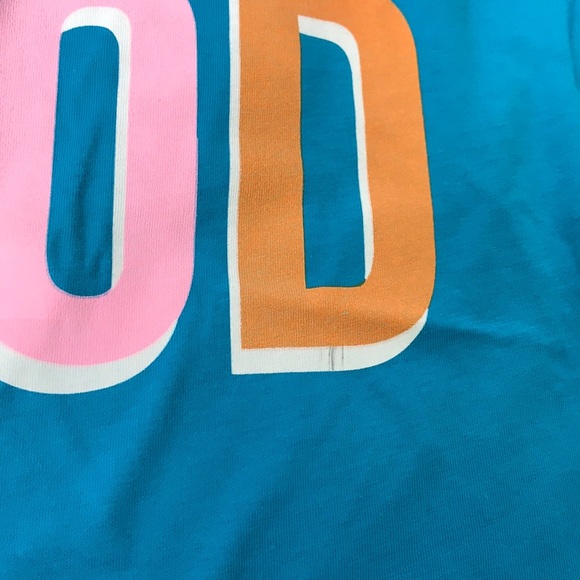 NWT Ana Cabana Blue SS Tee Be The Good Jr Plus Size Block Letters - Picture 7 of 10